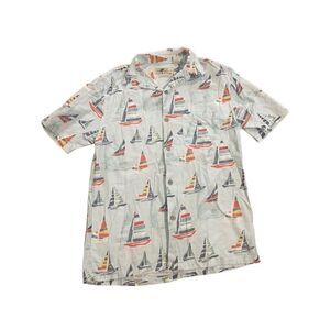 Joe‎ Marlin nautical sail boat button down collar shirt size medium